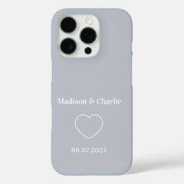 ミニマル愛結婚記念日 iPhone 16 PROケース