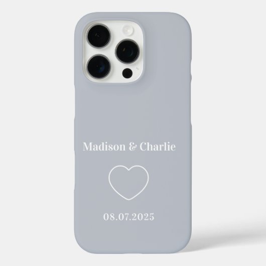 ミニマル愛結婚記念日 Case-Mate iPhoneケース (裏面)