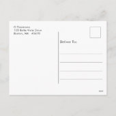 ミニマル愛赤いハートバレンタインデー シーズンポストカード (裏面)