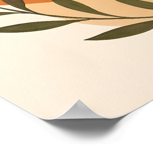 ミニマル感動的引用文ボタニカルウォールアート ポスター (角)