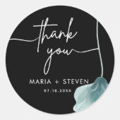 ミニマル感謝していグ・グ結婚リーフラワー ラウンドシール (正面)