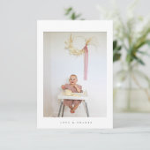 ミニマル感謝していス写真you birthday card サンキューカード (スタンド正面)