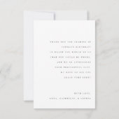 ミニマル感謝していス写真you birthday card サンキューカード (裏面)