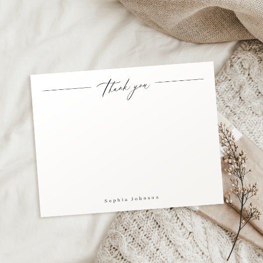 ミニマル感謝してい文具パーソナライズされた ノートカード