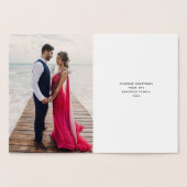 ミニマル感謝フォトホリデーゴールドフォイルカード 箔カード (内部)