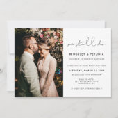 ミニマル我々はまだ誓い更新写真を行う 招待状 (正面)