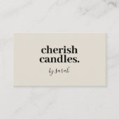 ミニマル手作りのキャンドル 名刺 (正面)