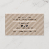 ミニマル手作りシンプルクラフト白い黒 名刺 (裏面)