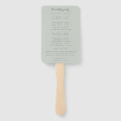 ミニマル手描きつる植物Sage Green Grayプログラム ハンドファン (裏面)