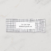 ミニマル手描きストライプグリッド線シックはっきりした スキニー名刺 (裏面)