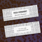 ミニマル手描きストライプグリッド線シックはっきりした スキニー名刺