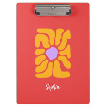 ミニマル手描きボホフラワークリップボード