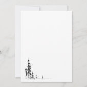 ミニマル手描き結婚山 招待状 (裏面)