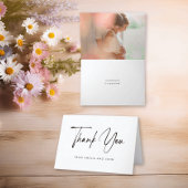 ミニマル手文字タイポグラフィ写真 サンキューカード