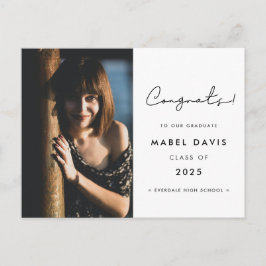 ミニマル手書きおめでとうの写真 ポストカード