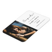 ミニマル手書きおめでとう大学院写真 マグネット (左側)