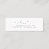 ミニマル手書きシャワーカードの挿入を表示 スキニー名刺 (正面)