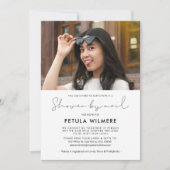 ミニマル手書きシャワーby mail photo 招待状 (正面)