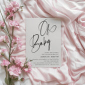 ミニマル手書きスクリプトすべて1つのQrコード 招待状