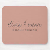 ミニマル手書きスクリプトほこりっぽいバラ事業 マウスパッド (正面)