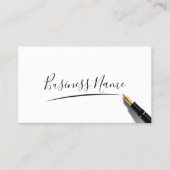 ミニマル手書きスクリプトシンプルエレガント 名刺 (正面)