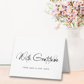 ミニマル手書きスクリプトフォト サンキューカード