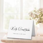 ミニマル手書きスクリプトフォト サンキューカード