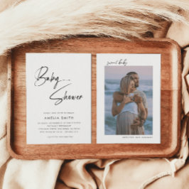 ミニマル手書きスクリプトフォト 招待状