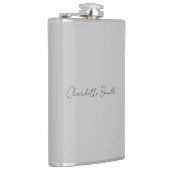 ミニマル手書きスクリプト名グレー フラスク (右)