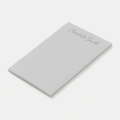 ミニマル手書きスクリプト名グレー ポストイット (アングル)