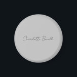 ミニマル手書きスクリプト名グレー マグネット<br><div class="desc">このテンプレートは全カスタマイズてのプロフェッショナルの職業に合わせることができる。</div>