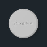 ミニマル手書きスクリプト名グレー マグネット<br><div class="desc">このテンプレートは全カスタマイズてのプロフェッショナルの職業に合わせることができる。</div>