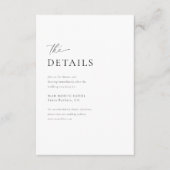 ミニマル手書きスクリプ結婚トの詳細 エンクロージャーカード (正面)