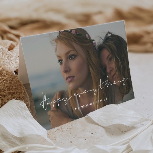 ミニマル手書きハッピーすべての写真 シーズンカード