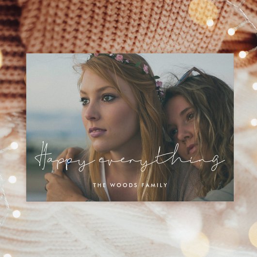 ミニマル手書きハッピーすべての写真 シーズンカード