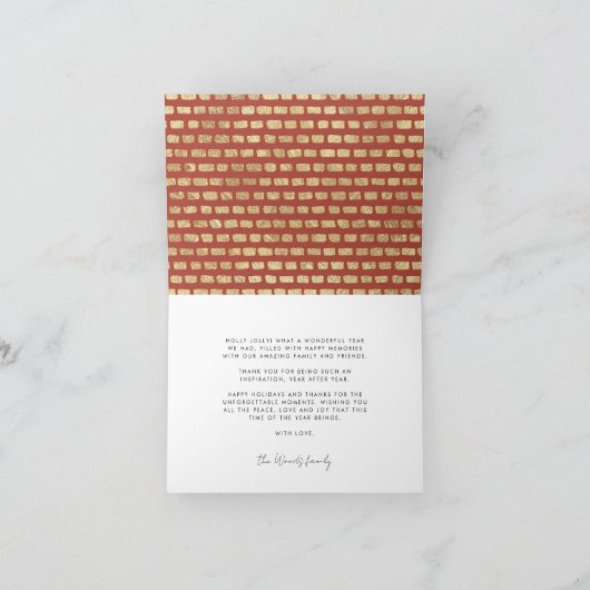 ミニマル手書きハッピーすべての写真 シーズンカード (内部)