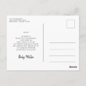 ミニマル手書きハロー新生児写真 ポストカード (裏面)