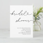 ミニマル手書きハートブライダルシャワー 招待状 (スタンド正面)