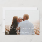 ミニマル手書きフェリーズ・ナヴィダッド写真 シーズンカード (正面)