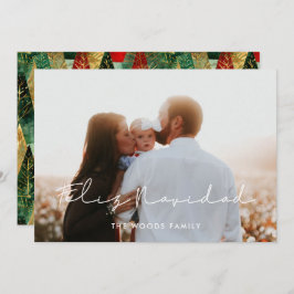 ミニマル手書きフェリーズ・ナヴィダッド写真 シーズンカード