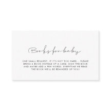 ミニマル手書きブックのベビー要求カード