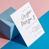 ミニマル手書きブライダルシャワー招待 招待状