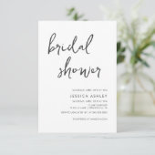 ミニマル手書きブライダルシャワー 招待状 (スタンド正面)