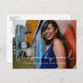 ミニマル手書きブライダルシャワーbyメール写真 ポストカード (正面/裏面)