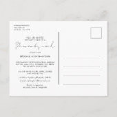 ミニマル手書きブライダルシャワーbyメール写真 ポストカード (裏面)