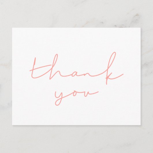 ミニマル手書きベビーシャワーありがとう ポストカード (正面)