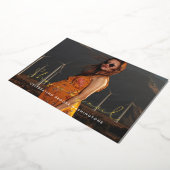 ミニマル手書きベビーシャワーby mail photo 箔招待状 (回転した状態)