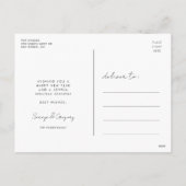 ミニマル手書きメリークリスマスキッズ写真 シーズンポストカード (裏面)