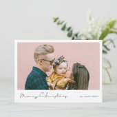 ミニマル手書きメリークリスマスフォト シーズンカード (スタンド正面)