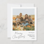 ミニマル手書きメリークリスマスフォト シーズンカード (正面)